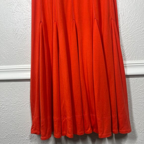 Anthropologie Maeve Red-orange Abroad Midi Length Sleeveless Trumpet Skirt Dress - Picture 4 of 14